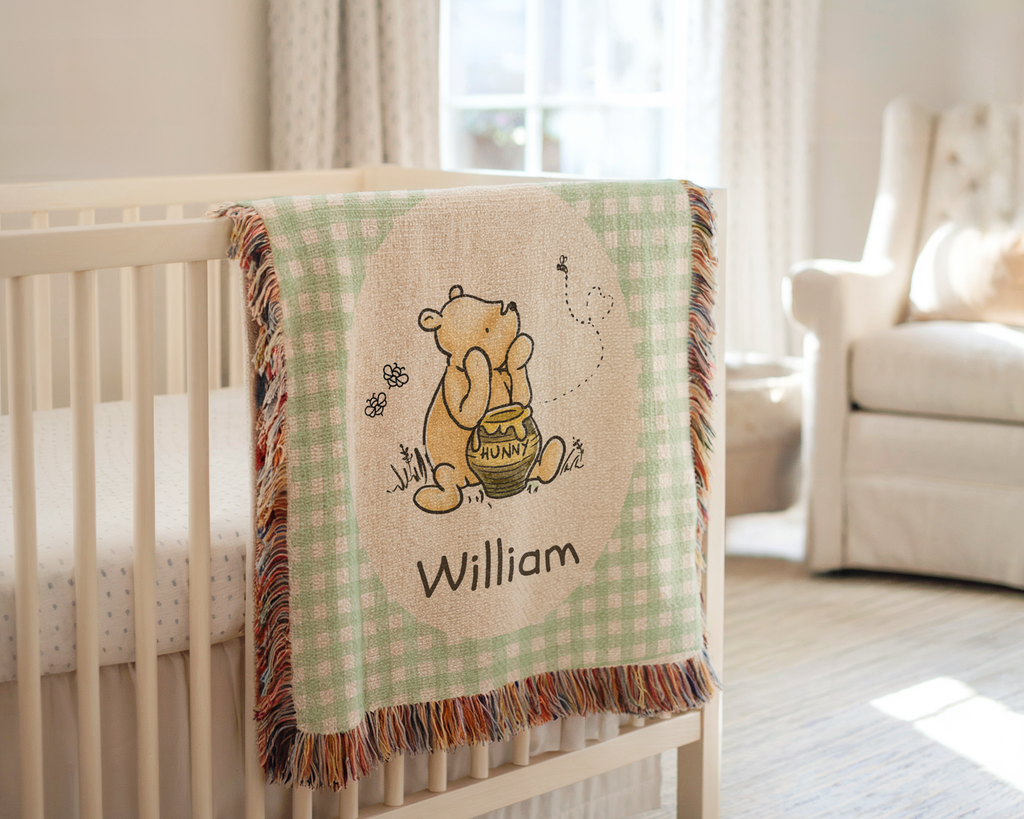 Winnie the Pooh Woven Baby Blanket