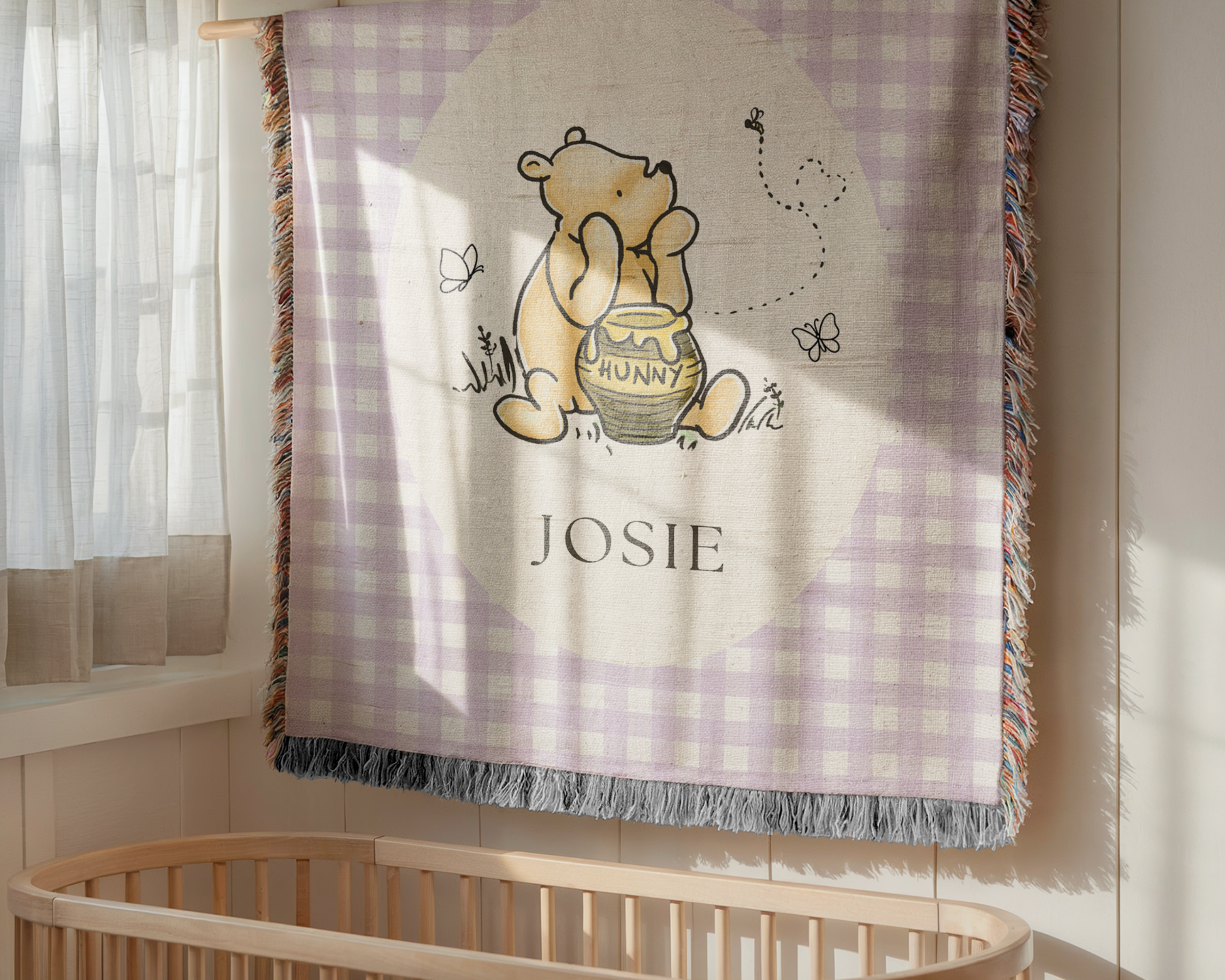 Winnie the Pooh Woven Baby Blanket