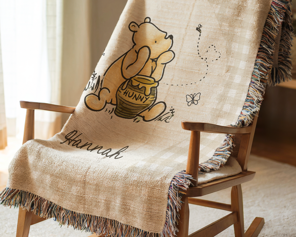 Winnie the Pooh Woven Baby Blanket