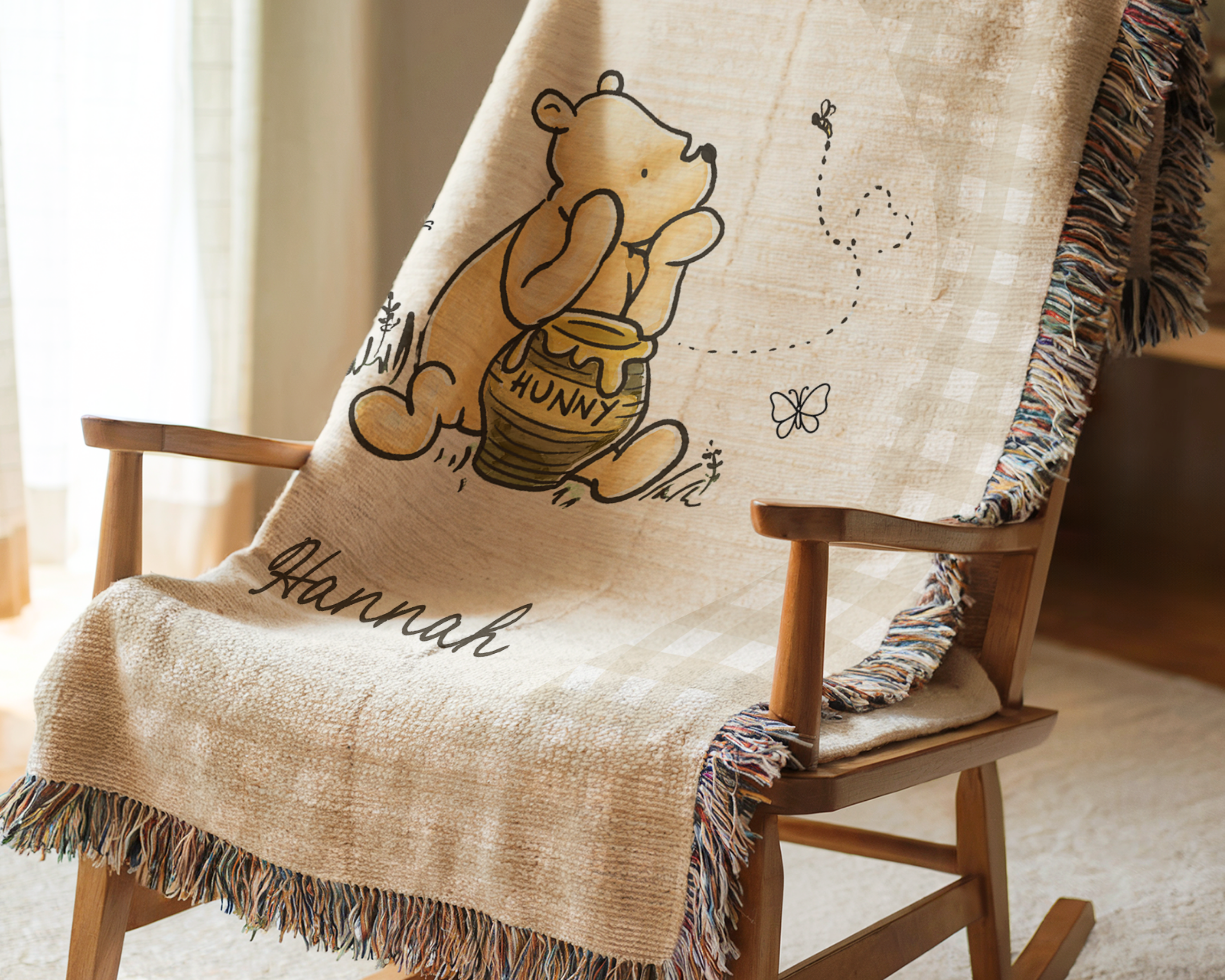 Winnie the Pooh Woven Baby Blanket