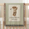 Personalized Boy Golf Nursery Blanket