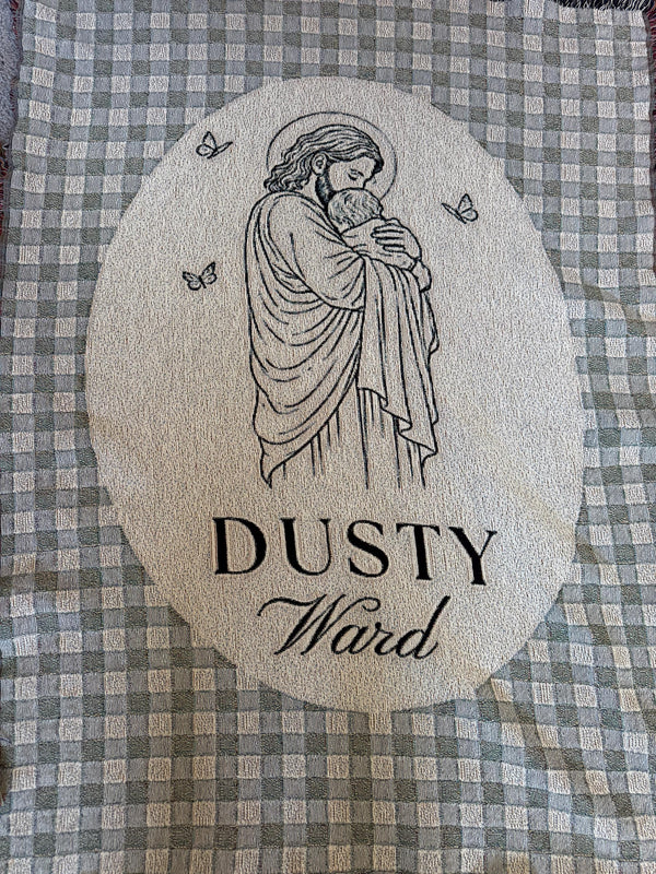 Personalized Jesus Baby Blanket Christian Baby Gift Jesus Holding Baby Blanket Custom Name Baby Baptism Gift Newborn Christian Nursery Decor