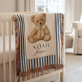 personalized baby blanket, woven blanket, custom blanket, newborn boy gift, baby shower gift, baby boy gift, nursery decor, Winnie the Pooh blanket, teddy bear blanket, first birthday gift, personalized gift, cotton blanket, baby keepsake, custom name blanket, heirloom blanket, woven baby blanket, baby blanket boy, nursery blanket, personalized nursery gift, baby announcement gift, grandparent gift, baby milestone blanket, custom woven throw, newborn baby boy, baby boy shower gift, boy baby shower gift, bab
