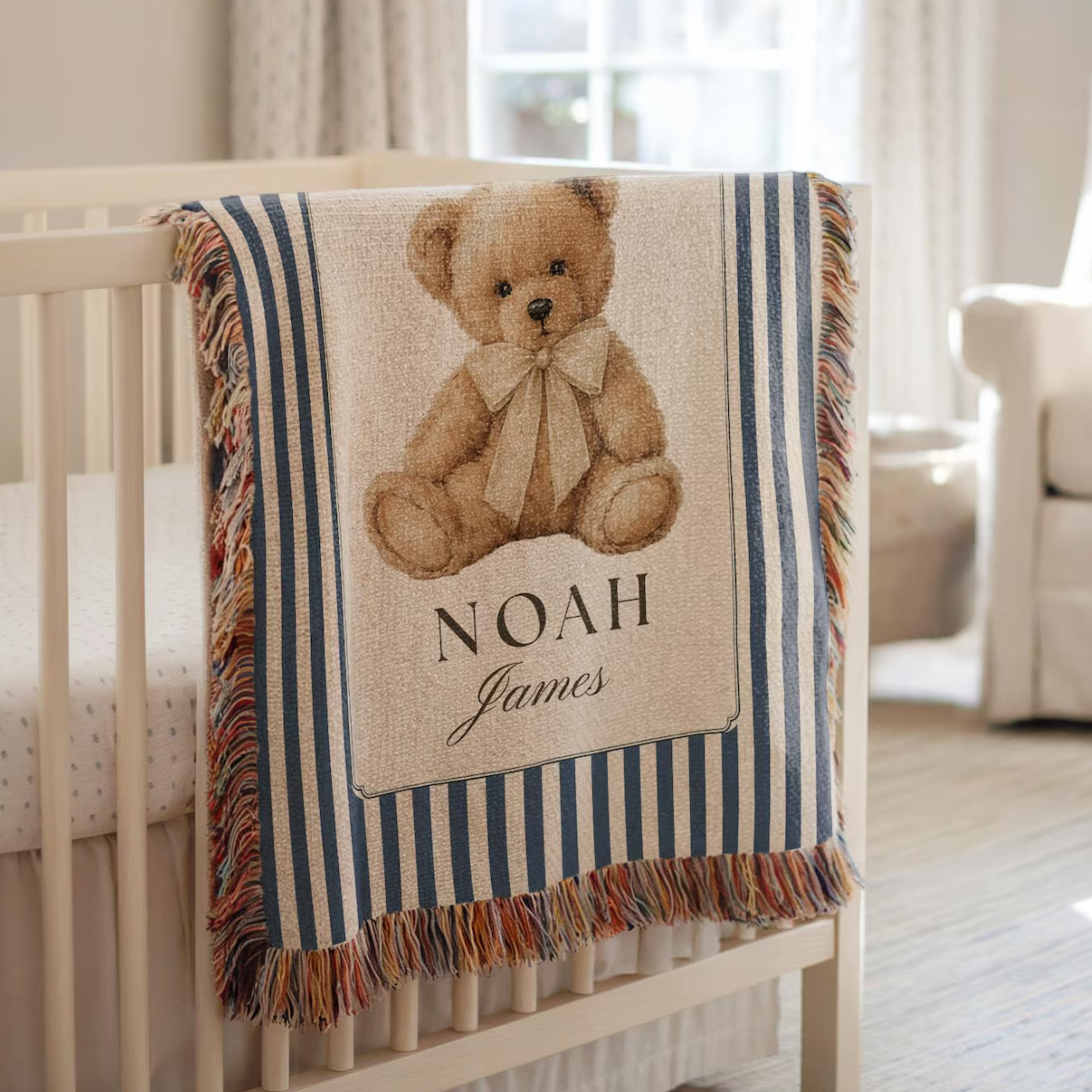 personalized baby blanket, woven blanket, custom blanket, newborn boy gift, baby shower gift, baby boy gift, nursery decor, Winnie the Pooh blanket, teddy bear blanket, first birthday gift, personalized gift, cotton blanket, baby keepsake, custom name blanket, heirloom blanket, woven baby blanket, baby blanket boy, nursery blanket, personalized nursery gift, baby announcement gift, grandparent gift, baby milestone blanket, custom woven throw, newborn baby boy, baby boy shower gift, boy baby shower gift, bab